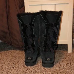 Ugg Bailey Bow Black Tall Boots